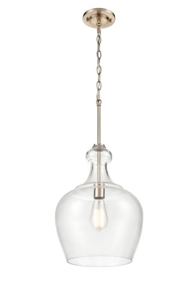 1-Light Pendant Light in Modern Gold 