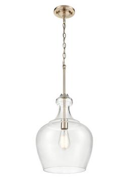 1-Light Pendant Light in Modern Gold