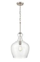 1-Light Pendant Light in Brushed Nickel