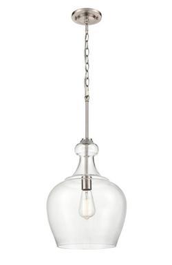1-Light Pendant Light in Brushed Nickel