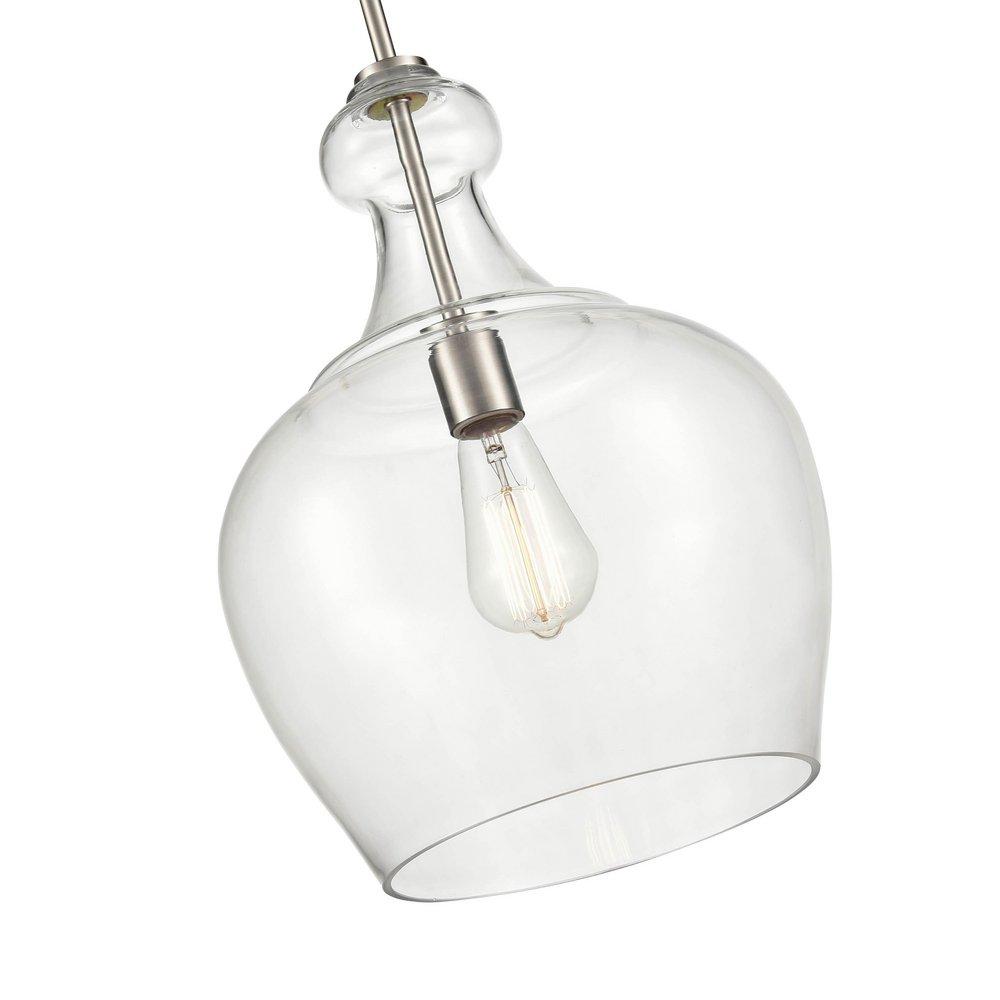 1-Light Pendant Light in Brushed Nickel 