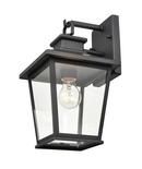 1-Light Outdoor Wall Sconce in Powder Coated Black 