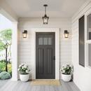 1-Light Outdoor Wall Sconce in Powder Coated Black 