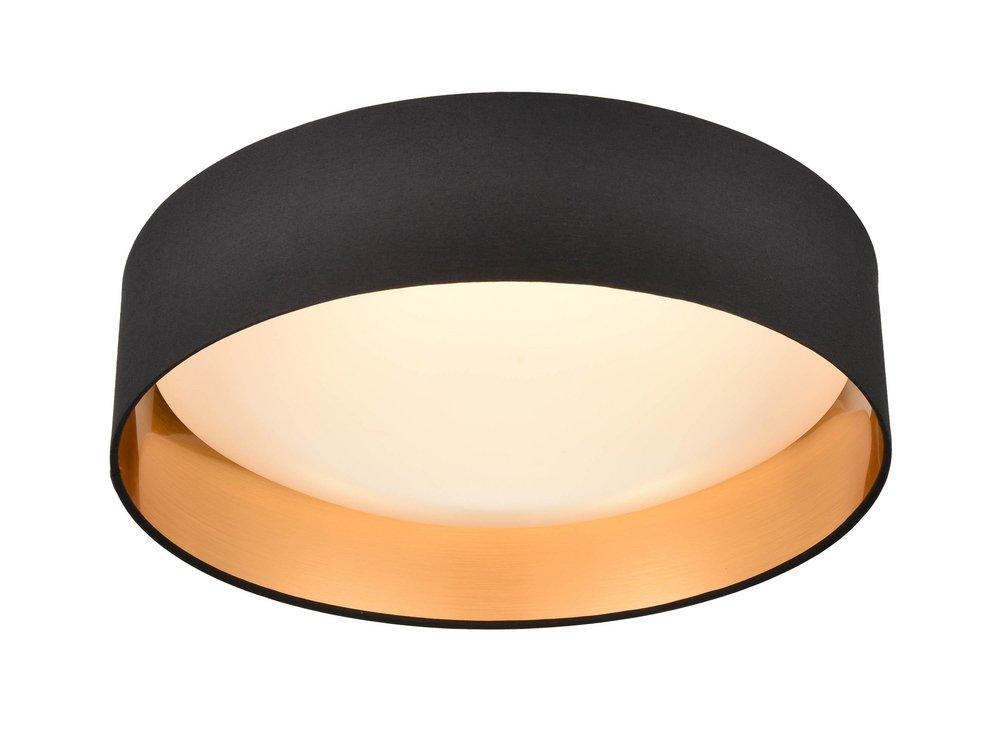1-Light Flush Mount Ceiling Light in Burnished Gold 