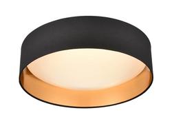 1-Light Flush Mount Ceiling Light in Burnished Gold