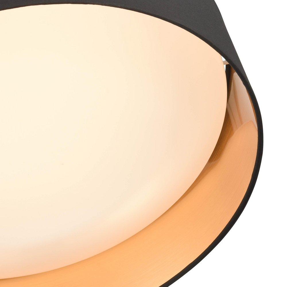 1-Light Flush Mount Ceiling Light in Burnished Gold 