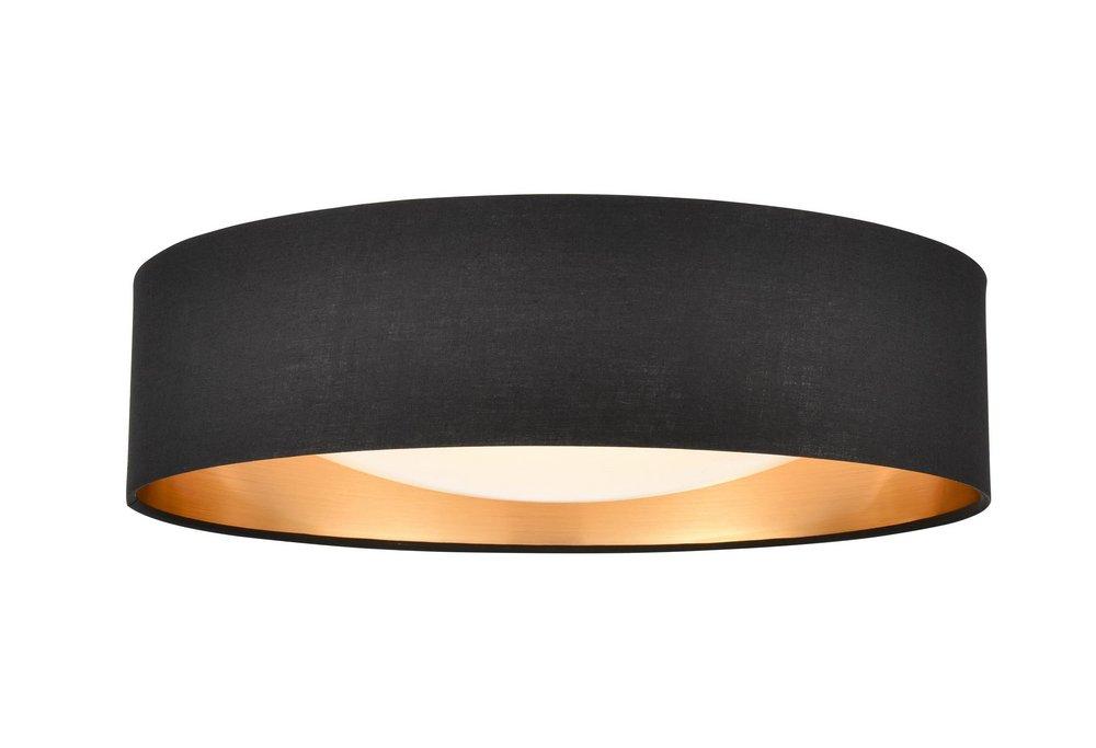 1-Light Flush Mount Ceiling Light in Burnished Gold 