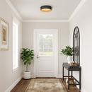 1-Light Flush Mount Ceiling Light in Burnished Gold 