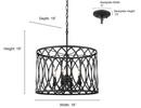4-Light Pendant Light in Matte Black 
