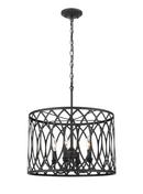 4-Light Pendant Light in Matte Black