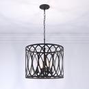 4-Light Pendant Light in Matte Black 