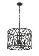 4-Light Pendant Light in Matte Black 