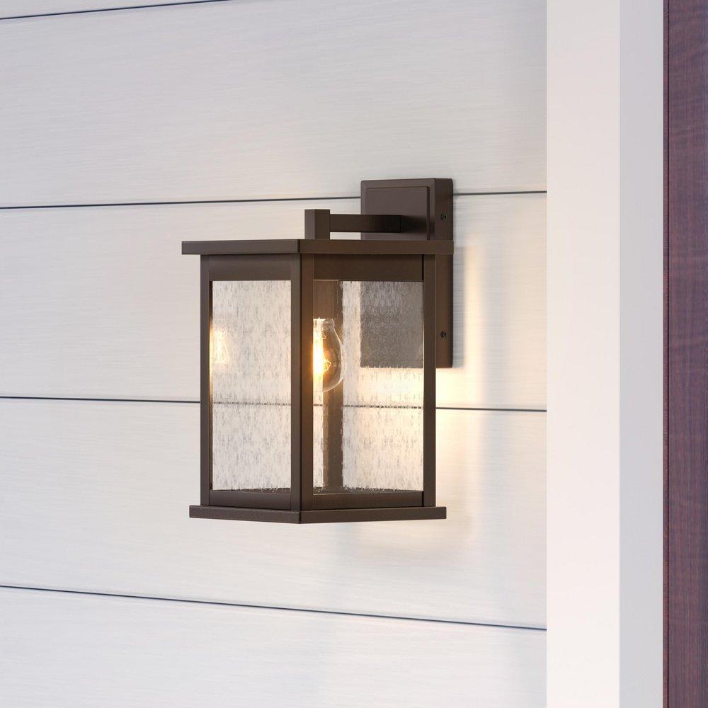1-Light Outdoor Wall Sconce in Powder Coated Bronze 
