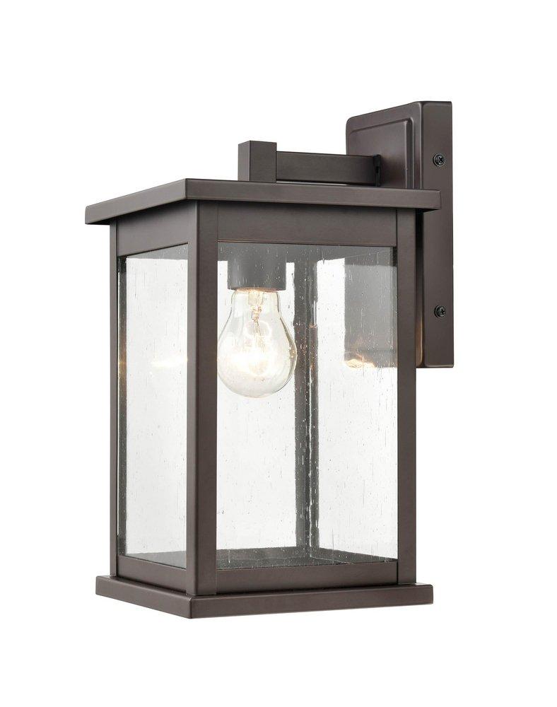 1-Light Outdoor Wall Sconce in Powder Coated Bronze 