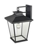 1-Light Outdoor Wall Sconce in Powder Coated Black 