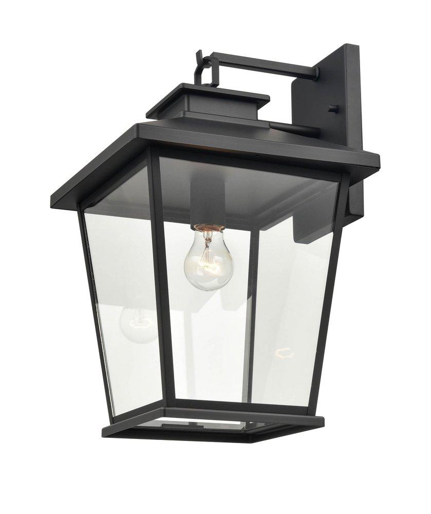 1-Light Outdoor Wall Sconce in Powder Coated Black 