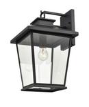 1-Light Outdoor Wall Sconce in Powder Coated Black 