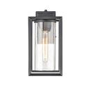 1-Light Outdoor Wall Sconce in Powder Coated Black 