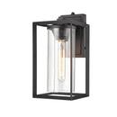 1-Light Outdoor Wall Sconce in Powder Coated Black 