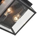 2-Light Outdoor Flush Mount Ceiling Fixture in Powder Coated Bronze 