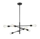 6-Light Pendant Light in Matte Black 