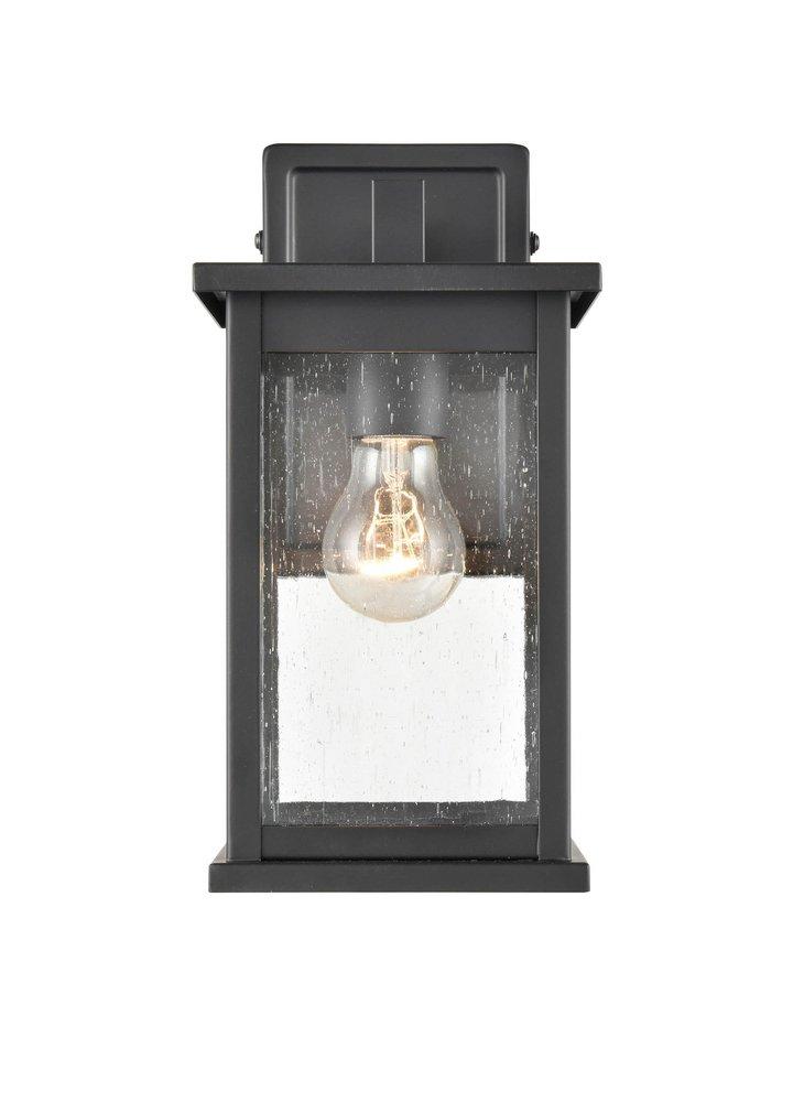1-Light Outdoor Wall Sconce in Powder Coated Black 