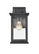 1-Light Outdoor Wall Sconce in Powder Coated Black 