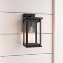 1-Light Outdoor Wall Sconce in Powder Coated Black 