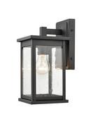 1-Light Outdoor Wall Sconce in Powder Coated Black 