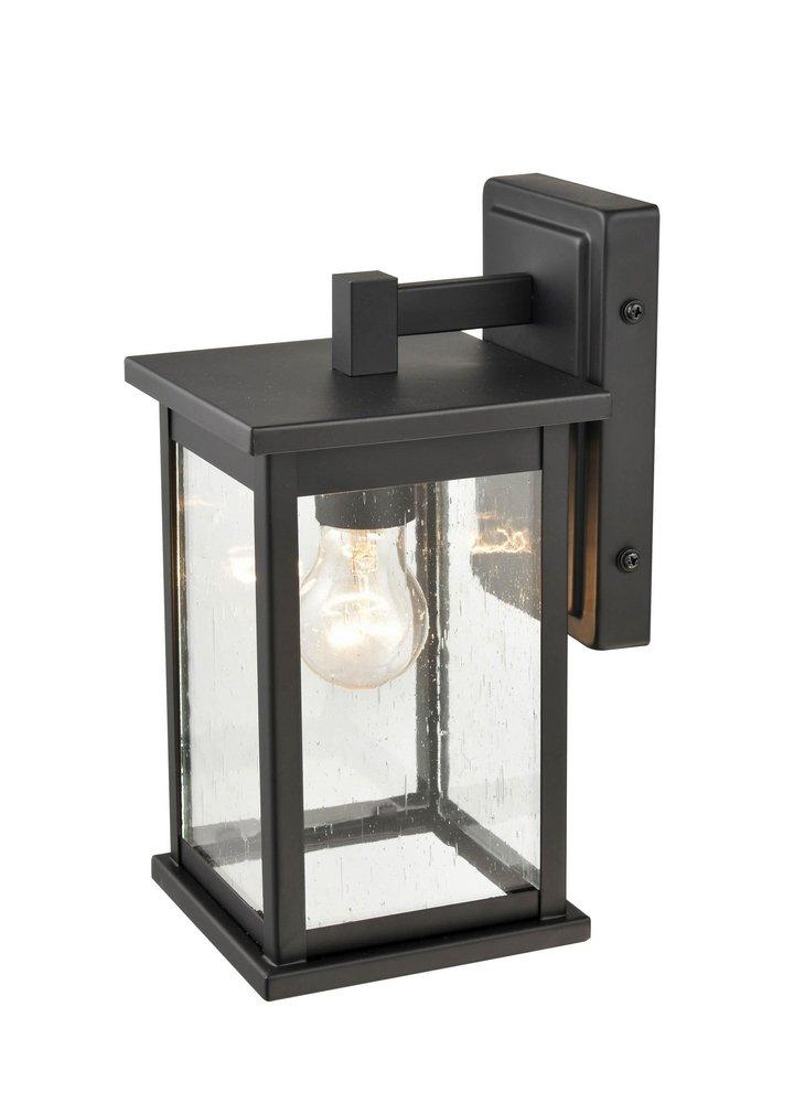 1-Light Outdoor Wall Sconce in Powder Coated Black 