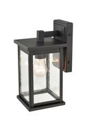 1-Light Outdoor Wall Sconce in Powder Coated Black 