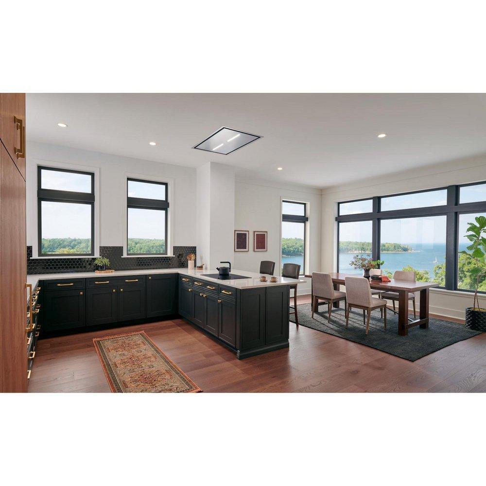 43 in. Ceiling Range Hood without Blower in White 