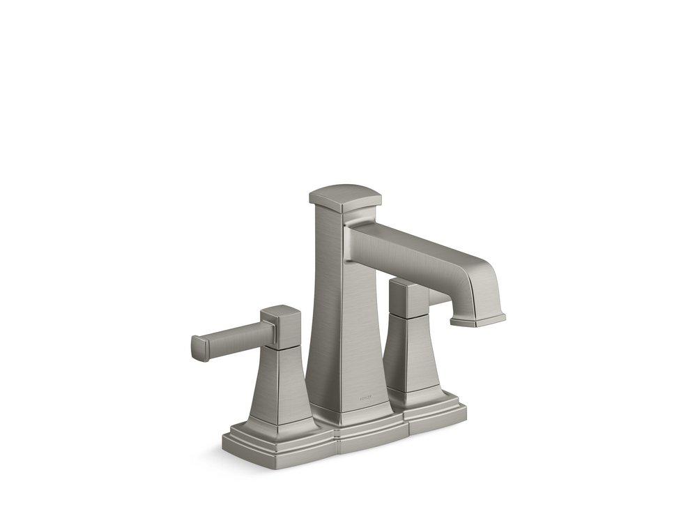 Two Handle Centerset Bathroom Sink Faucet in Vibrant Brushed Nickel image number 3