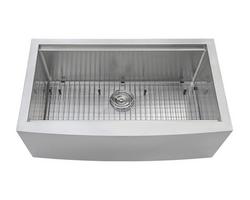 33 in. Farmhouse Stainless Steel Single Bowl Workstation Kitchen Sink