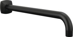 13 in. Shower Arm and Flange in Matte Black