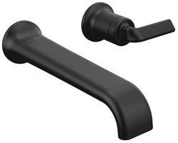 Single Handle Wall Mount Bathroom Sink Faucet in Matte Black (Handle Sold Separately)