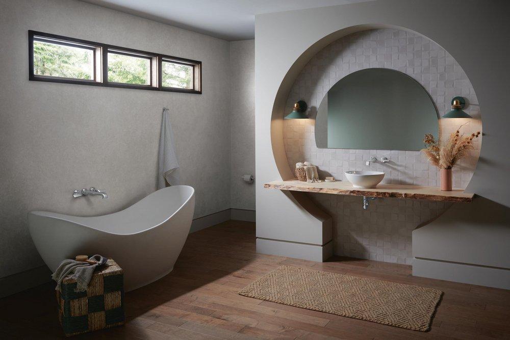 BRIZO ALLARIA SINGLE HOLE WALL MOUNT LAVATORY TWIST LEVER HANDLE 