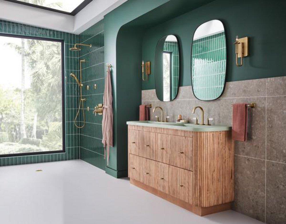 Brizo Brilliance Luxe Gold Two Handle Lever Handle Kit 