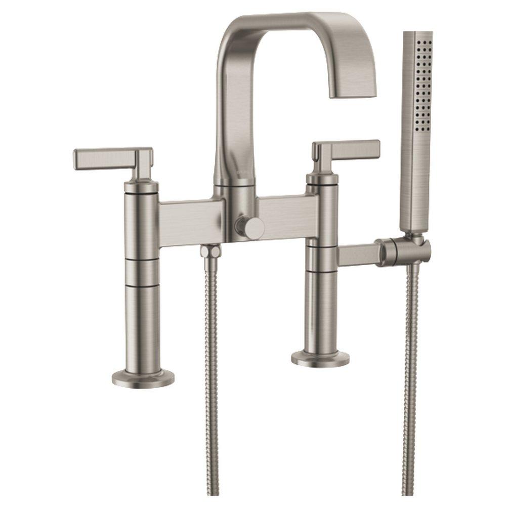 Brizo Luxe Nickel Two Handle Lever Floor Mount Filler 