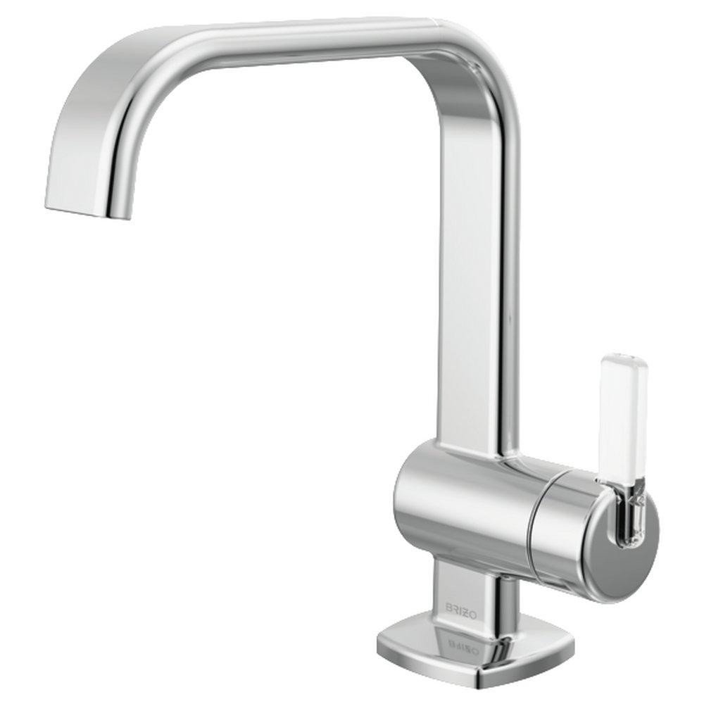 Brizo Polished Chrome/Clear Single Handle Bathroom Sink Faucet 