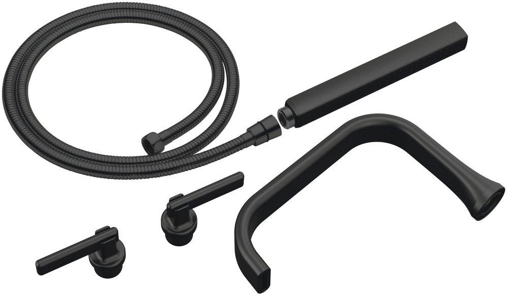 Brizo Matte Black Two Handle Lever Floor Mount Filler 