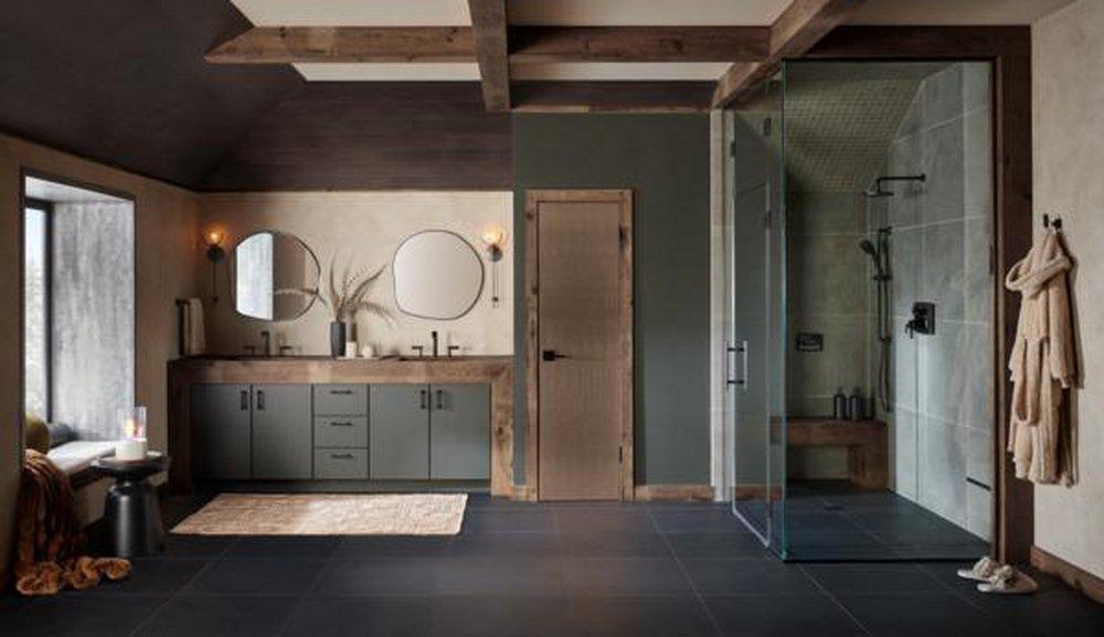 Brizo Matte Black Two Handle Lever Handle Kit 