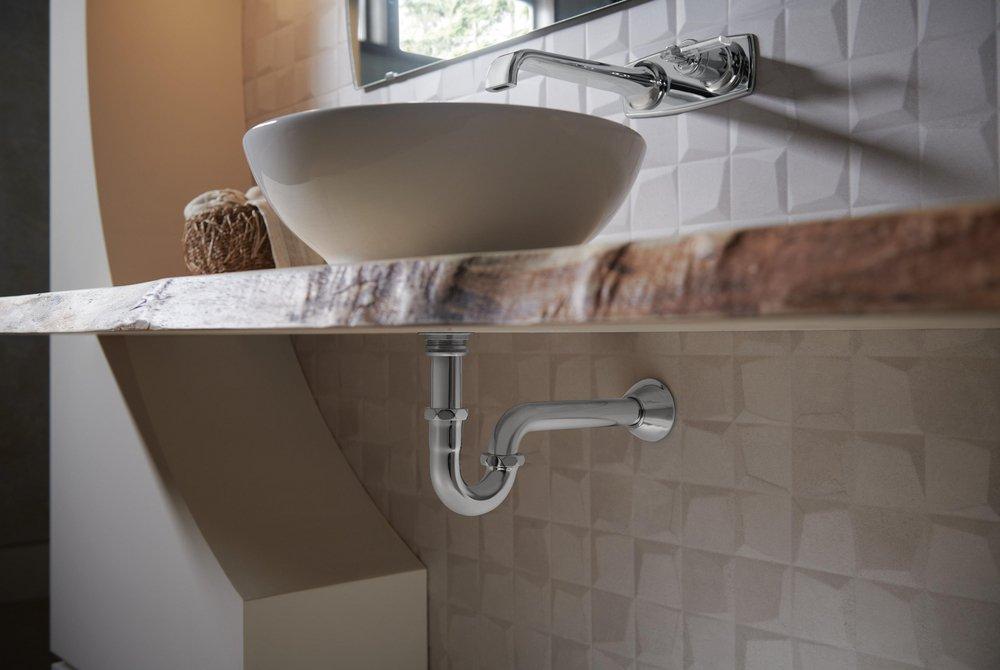 BRIZO ALLARIA SINGLE HOLE TWO HANDLE WALLMOUNT LAVATORY BACK PLATE 