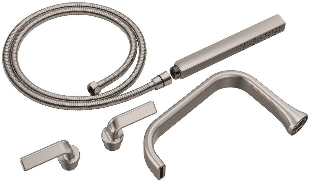 BRIZO ALLARIA TWO-HANDLE TUB FILLER TRIM KIT WITH TWIST LEVER HANDLES 