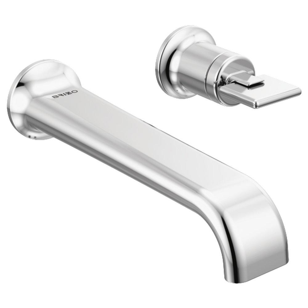 Brizo Brilliance Black Onyx Wall Mount Bathroom Sink Faucet in Luxe Gold (Handles Sold Separately) 