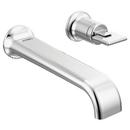 Brizo Brilliance Black Onyx Wall Mount Bathroom Sink Faucet in Luxe Gold (Handles Sold Separately) 