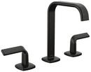 Brizo Matte Black No Handle Widespread Bathroom Sink Faucet 