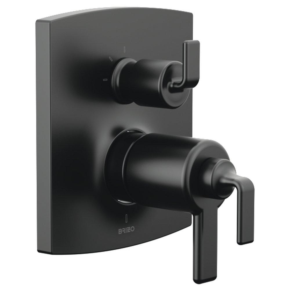 Brizo Matte Black Bathtub & Shower Faucet (Trim Only) 