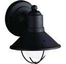 6-1/2 in. 60 W 1-Light Medium Sconce in Black