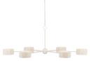 18 x 54 in. 10W 1-Tier 6-Light LED Contemporary Chandelier in White